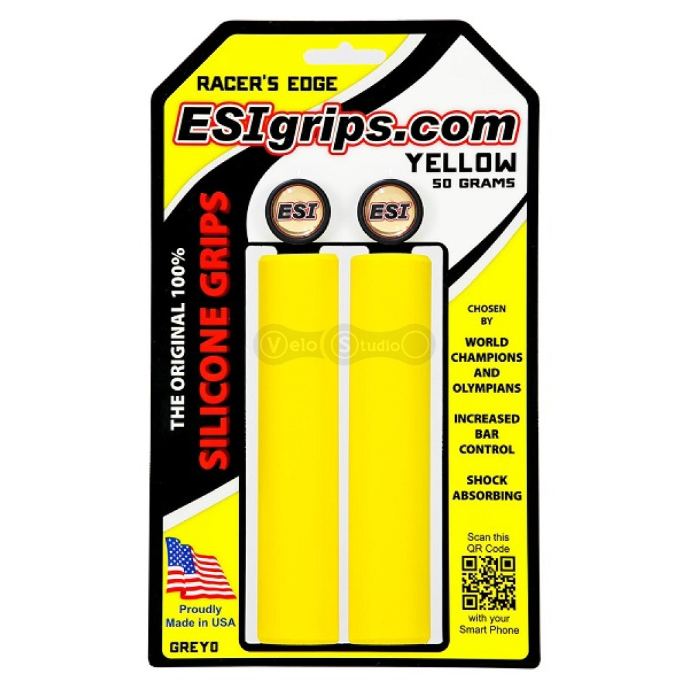 Грипсы ESI Racer's Edge Yelllow (желтые) 30 мм
