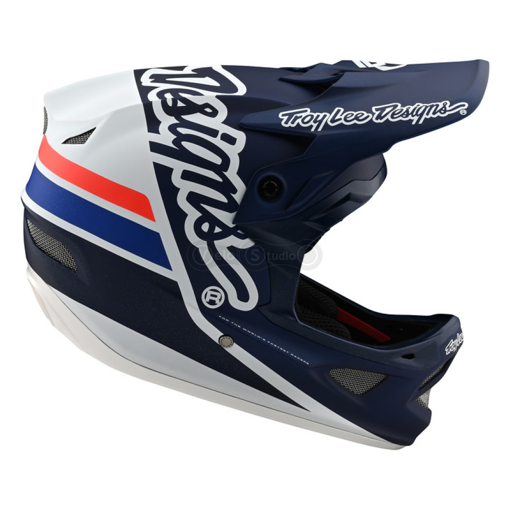 Вело шлем TLD D3 Fiberlite [Silhouette Navy/White] S (54-55 см)