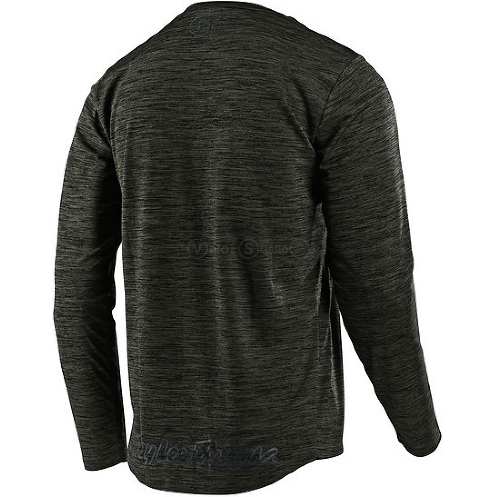 Вело джерси TLD Flowline LS Jersey [Signature Heather Green Tangerine] SM