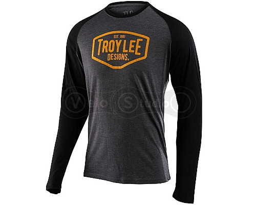 Футболка TLD Motor Oil LS Raglan [Char Blk] LG