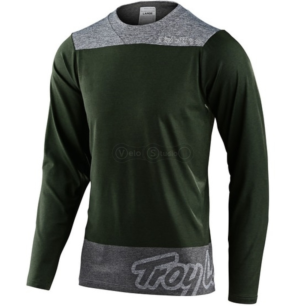 Вело джерси TLD Skyline LS Chill Jersey London [Olive Grey] MD
