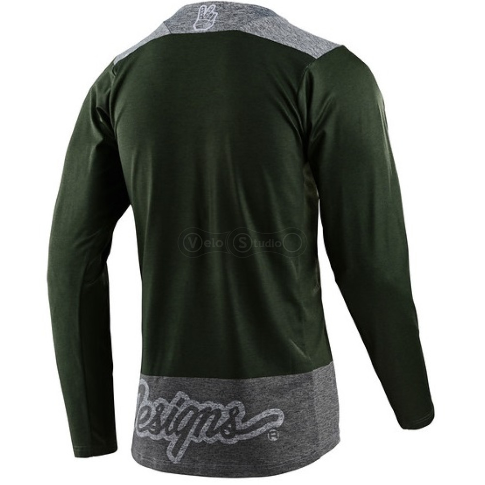 Вело джерси TLD Skyline LS Chill Jersey London [Olive Grey] MD