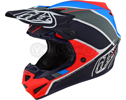 Мотошолом TLD SE4 Polyacrylite Mips Helmet [Beta Orange Navy] M (57-58 см)