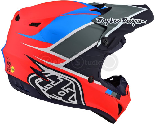 Мотошолом TLD SE4 Polyacrylite Mips Helmet [Beta Orange Navy] M (57-58 см)