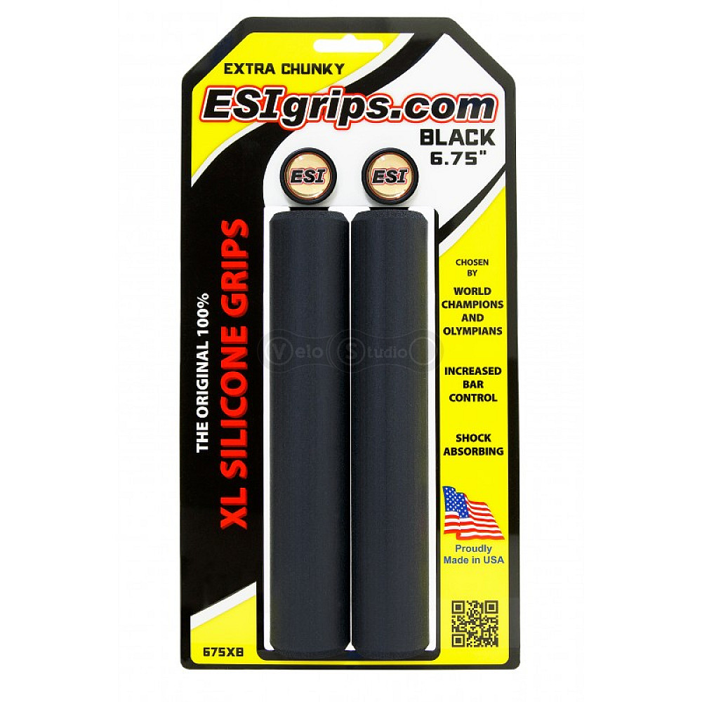 Грипси ESI XL 6.75" Extra Chunky (чорні) 34 мм