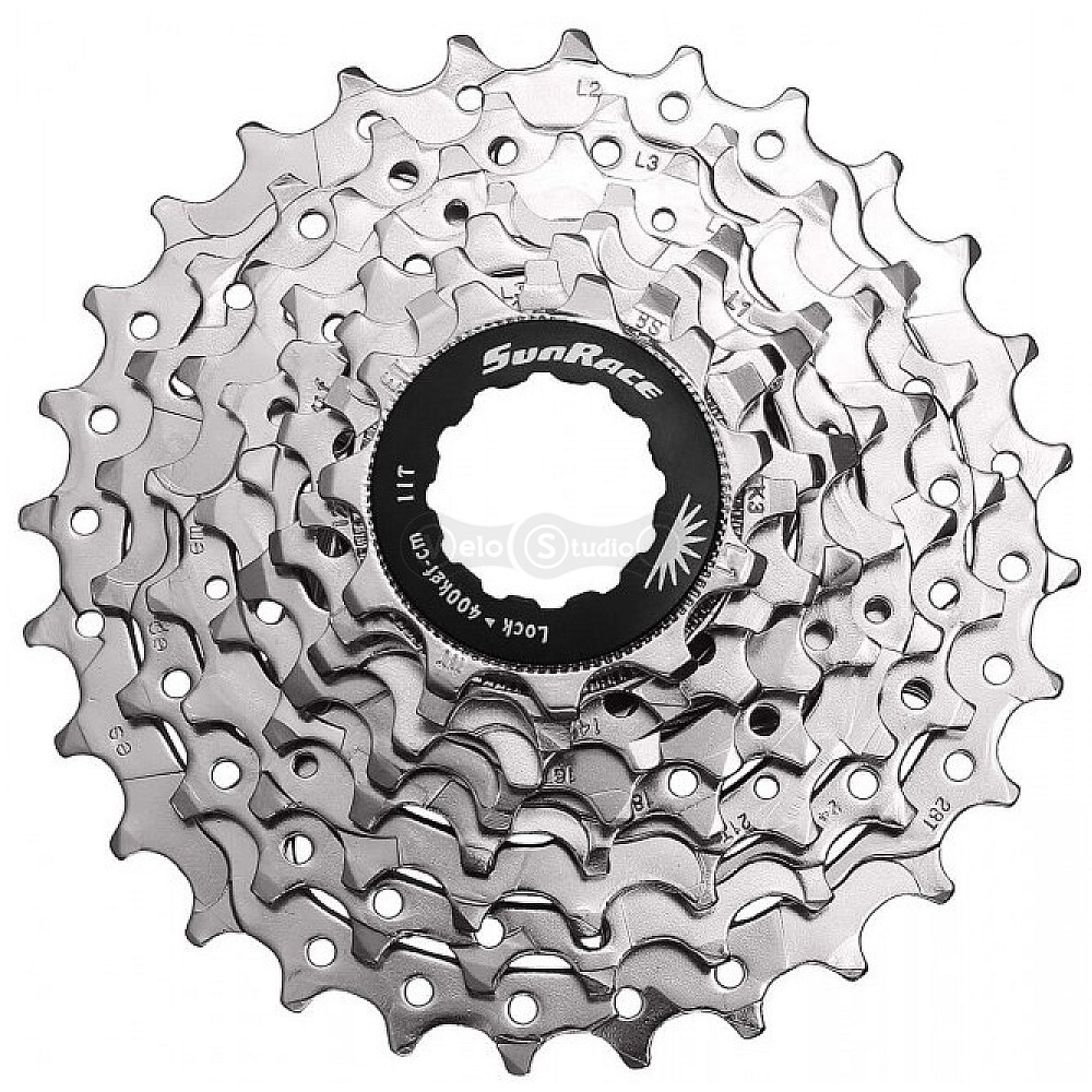 Касета SUN RACE R86 Road 8 швидкостей 12-25T Nickel
