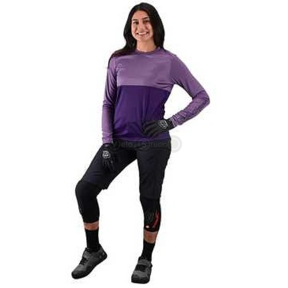 Жіноча вело джерсі TLD WMNS Lilium LS Jersey [Block Orchid Purple] MD