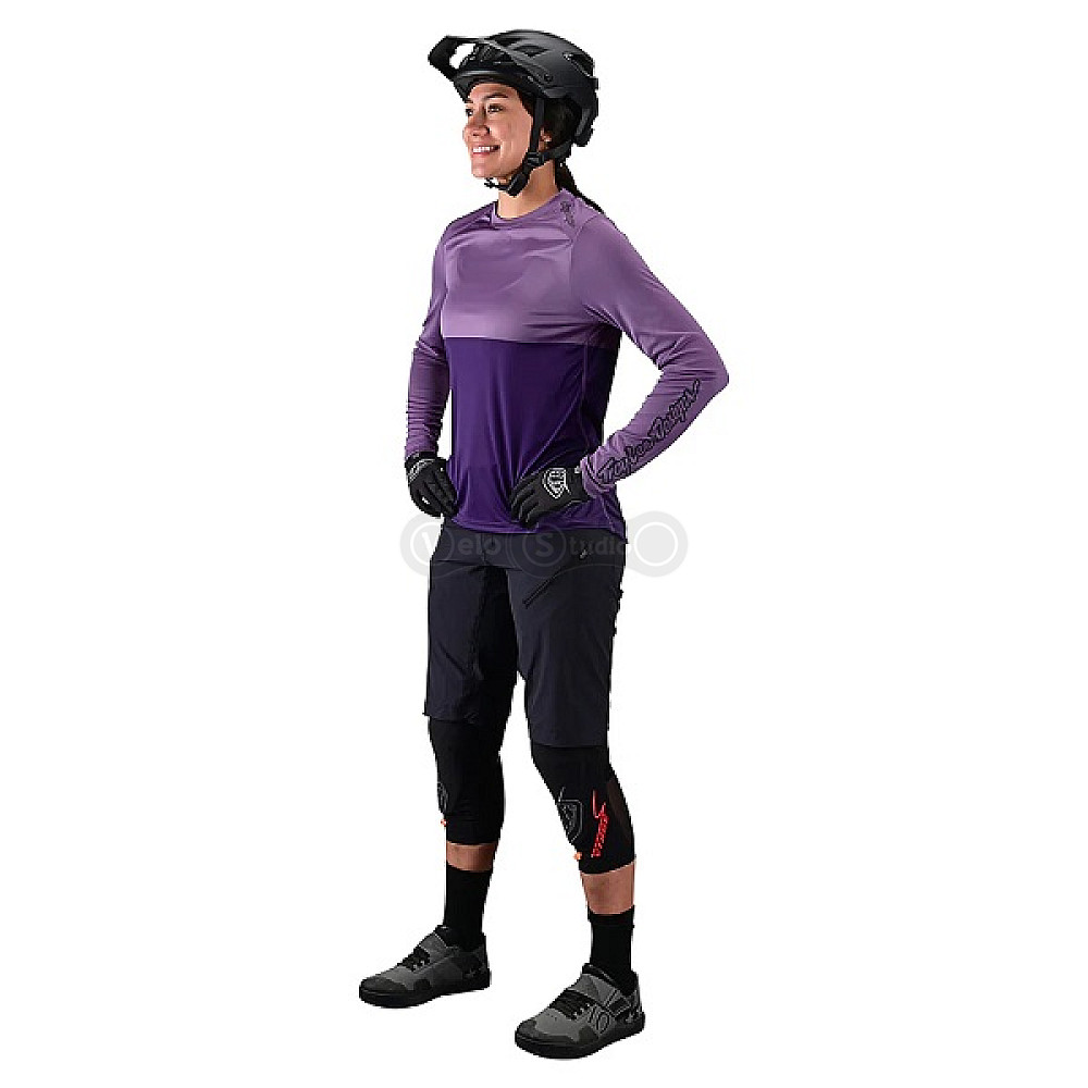 Жіноча вело джерсі TLD WMNS Lilium LS Jersey [Block Orchid Purple] MD