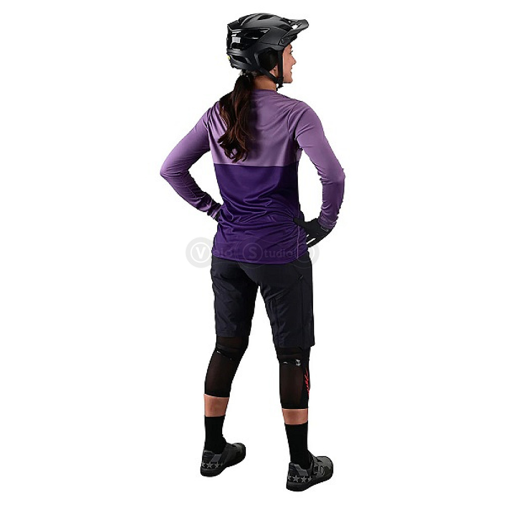 Жіноча вело джерсі TLD WMNS Lilium LS Jersey [Block Orchid Purple] MD