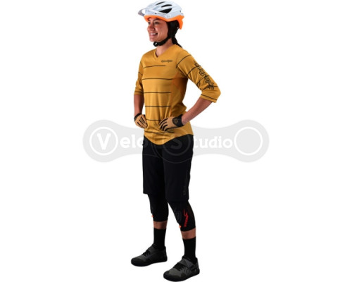 Жіноча джерсі TLD WMNS Mischief 3/4 Jersey [Pinstripe Honey] SM