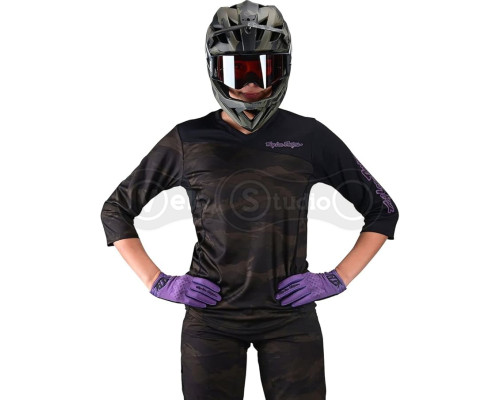 Жіноча джерсі TLD WMNS Mischief 3/4 Jersey [Brushed Camo Army] SM