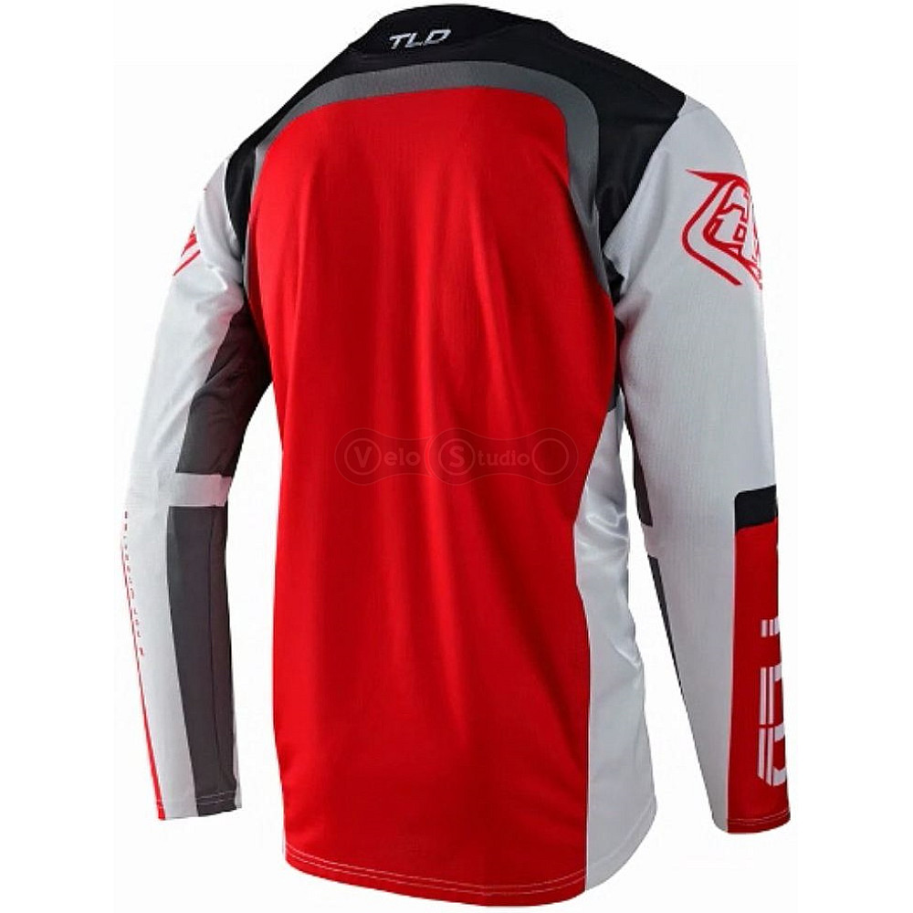 Вело джерсі TLD Sprint Jersey Fractura [Charcoal Glo Red] XXL