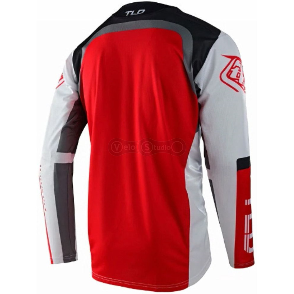 Вело джерсі TLD Sprint Jersey Fractura [Charcoal Glo Red] XL