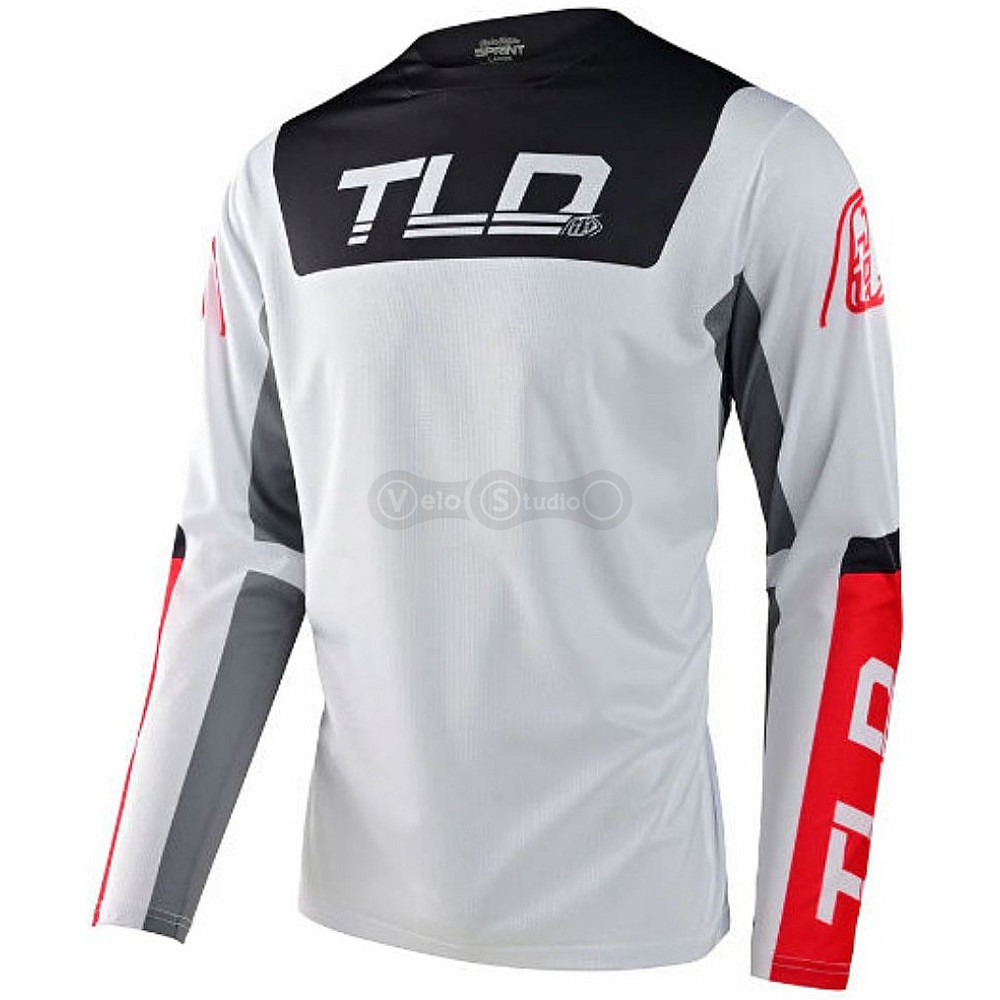 Вело джерсі TLD Sprint Jersey Fractura [Charcoal Glo Red] MD