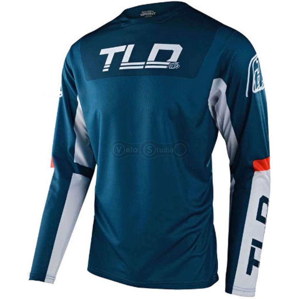 Вело джерсі TLD Sprint Jersey Fractura [Slate Blue Orange] SM