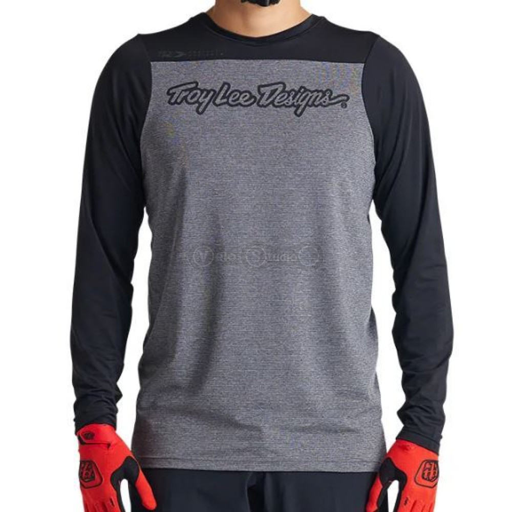 Вело джерси TLD Skyline LS Jersey Signature Heather [Grey Black] MD