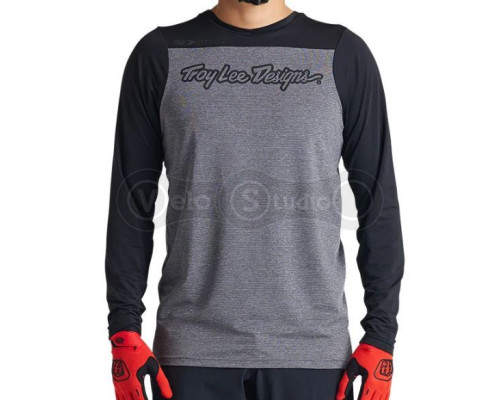Вело джерсі TLD Skyline LS Jersey Signature Heather [Grey Black] XL