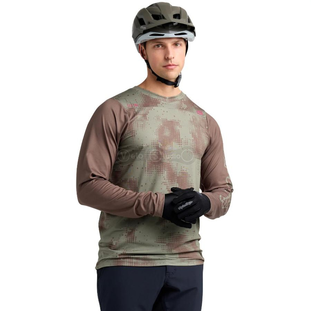 Вело джерси TLD Skyline LS Chill Jersey Scattered [Olive] LG
