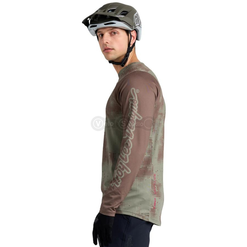 Вело джерси TLD Skyline LS Chill Jersey Scattered [Olive] LG