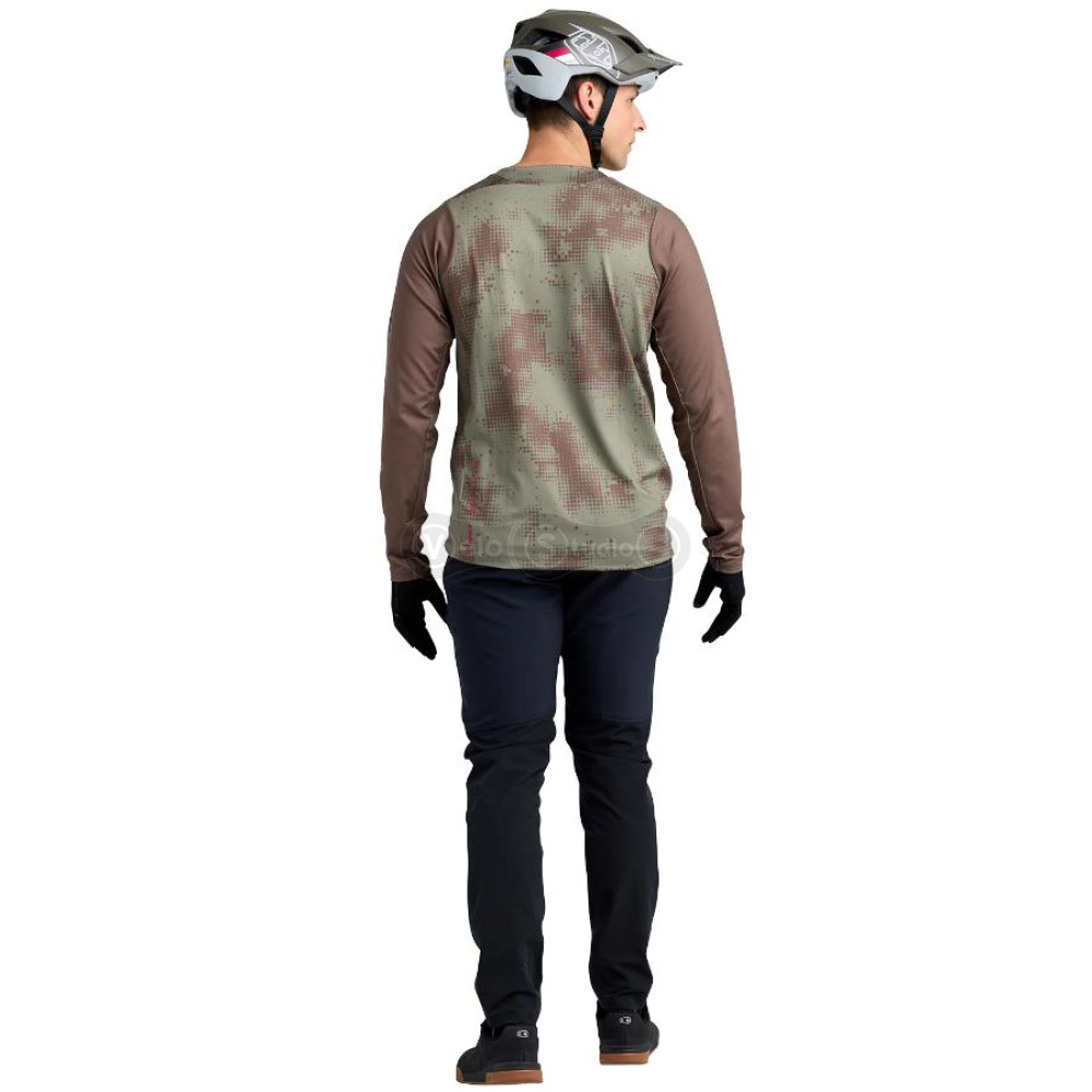 Вело джерси TLD Skyline LS Chill Jersey Scattered [Olive] LG