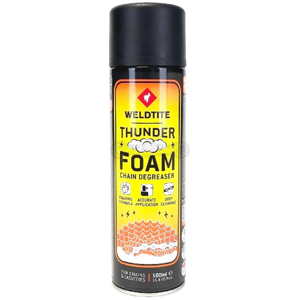Очиститель трансмиссии Weldtite 03097 Thunder Foam Chain Degreaser, пенный, 500мл