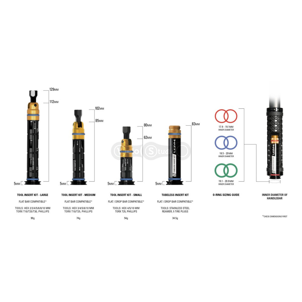 Мультитул LEZYNE Tool Insert Kit Medium в ручку руля