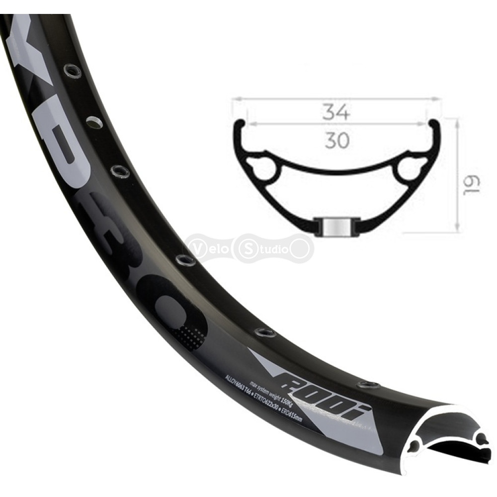 Обод Rodi TRYP30 EVO 27,5" ( 584x30 ) 32 отв, Tubeless FV