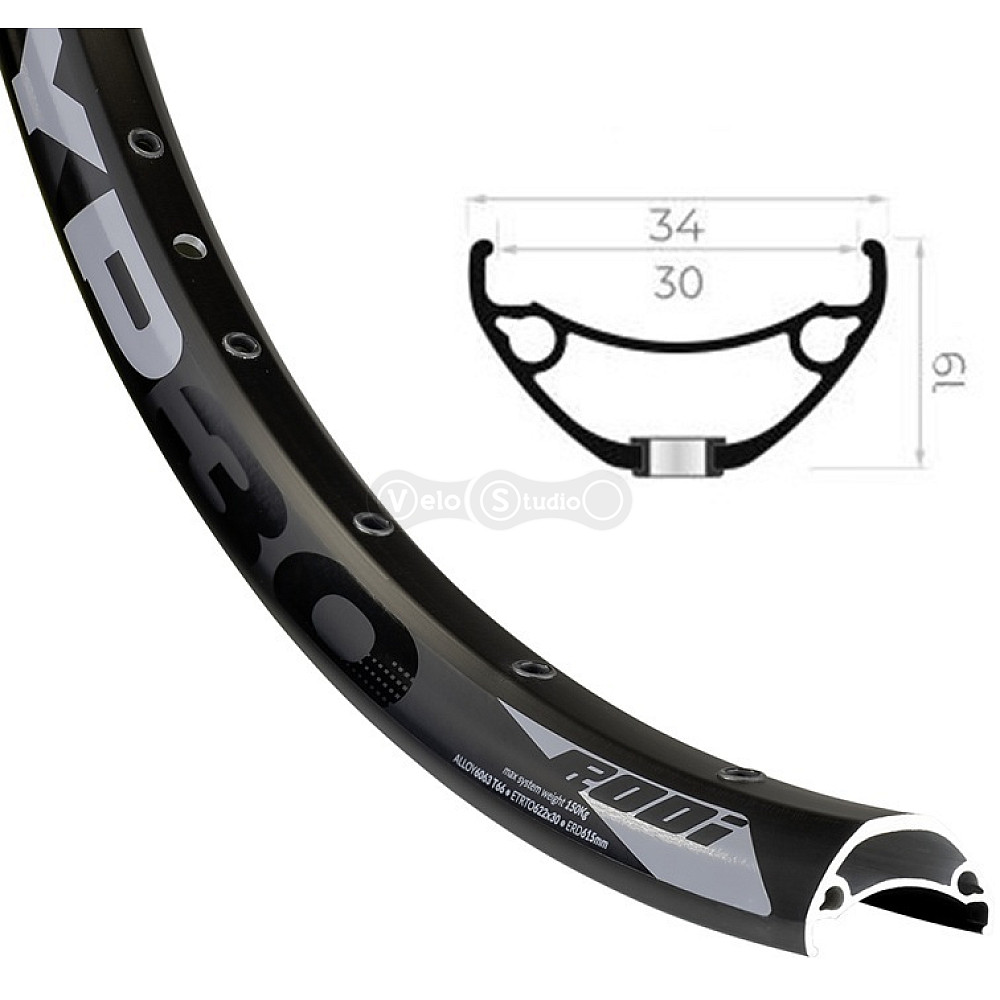 Обод Rodi TRYP30 EVO 29" (622x30) 32 отв, Tubeless FV