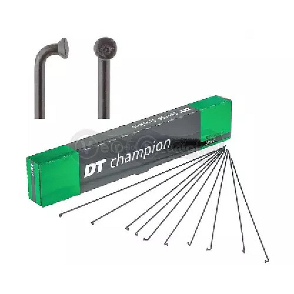 Спиці DT SWISS Champion 2.0 x 281мм х 100шт чорні