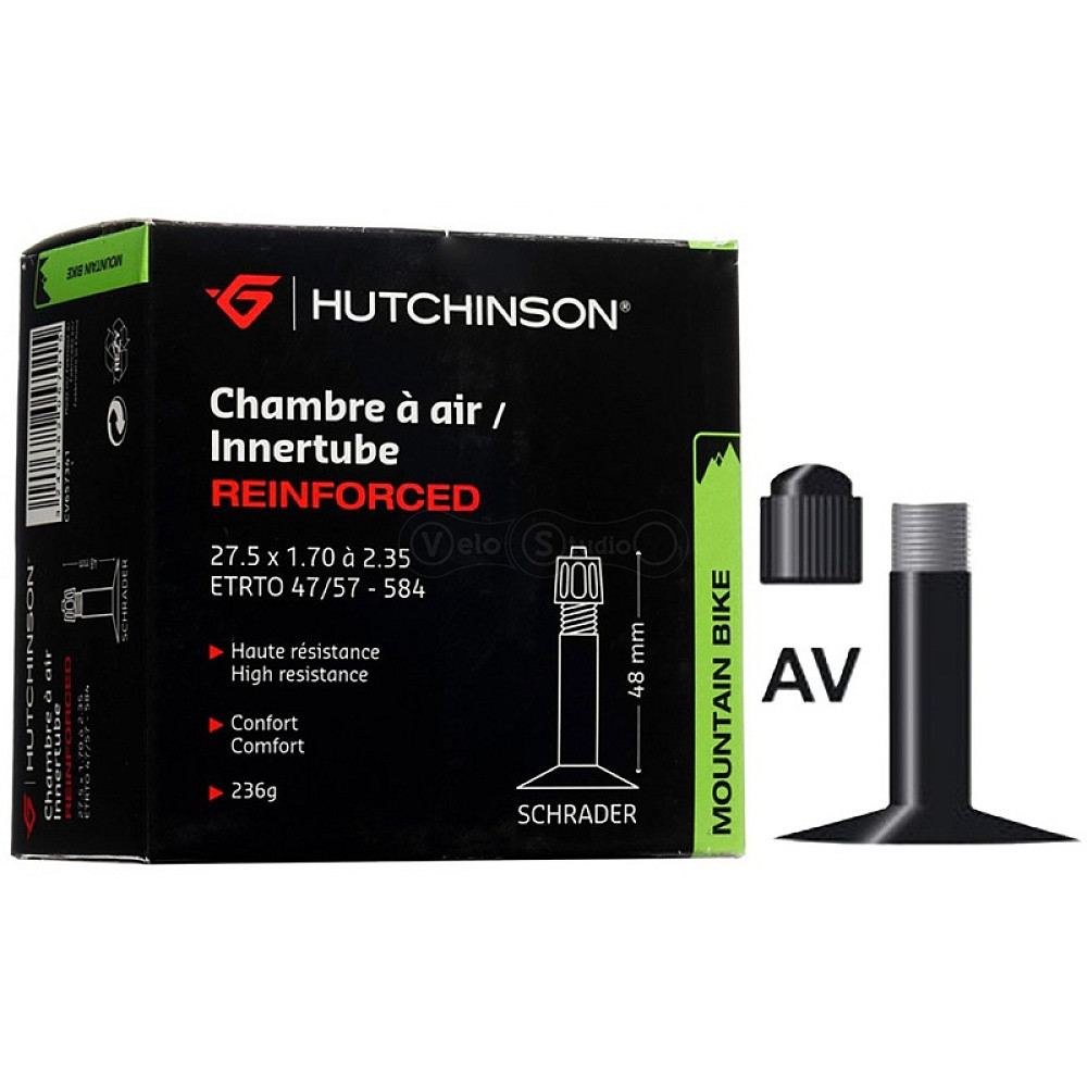 Вело камера HUTCHINSON CH 27,5X1,70/2,35 AV 48мм (посилена-1,2мм)