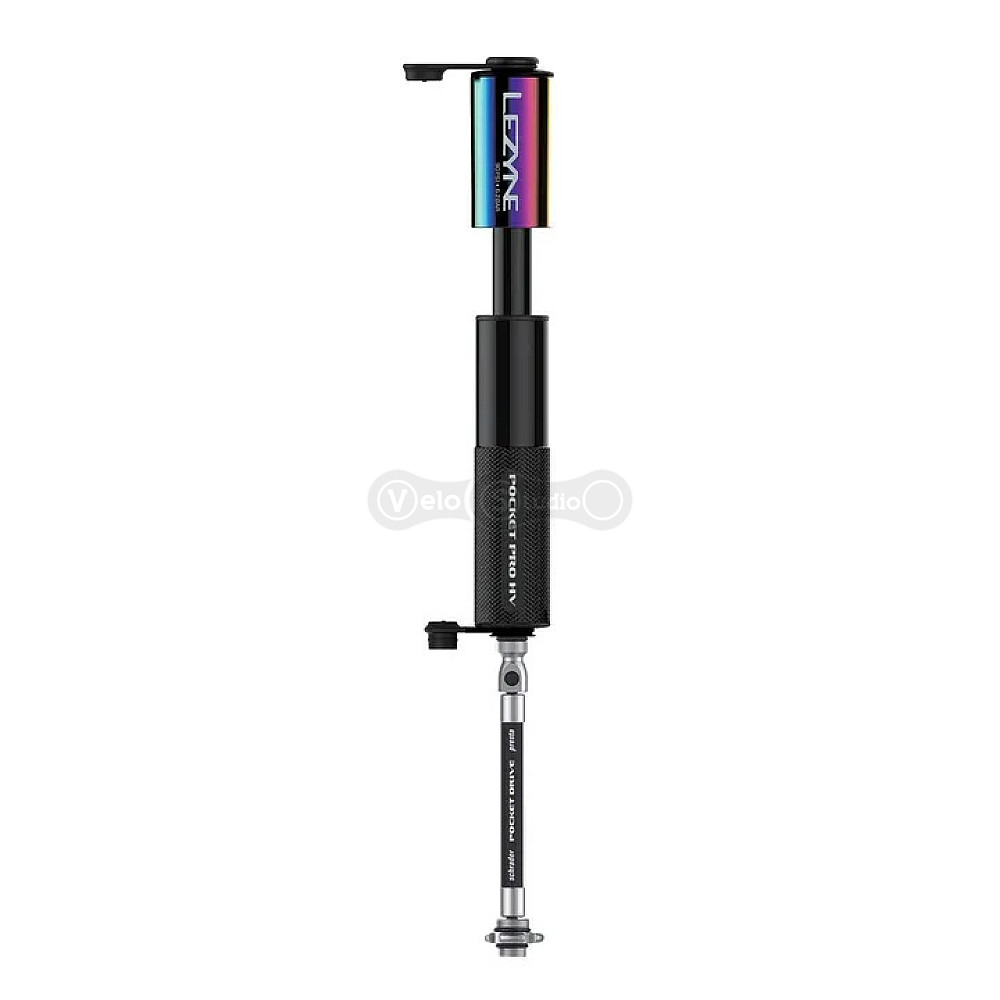 Ручной насос Lezyne Pocket Drive Pro НV 90psi Neo Metallic/Black