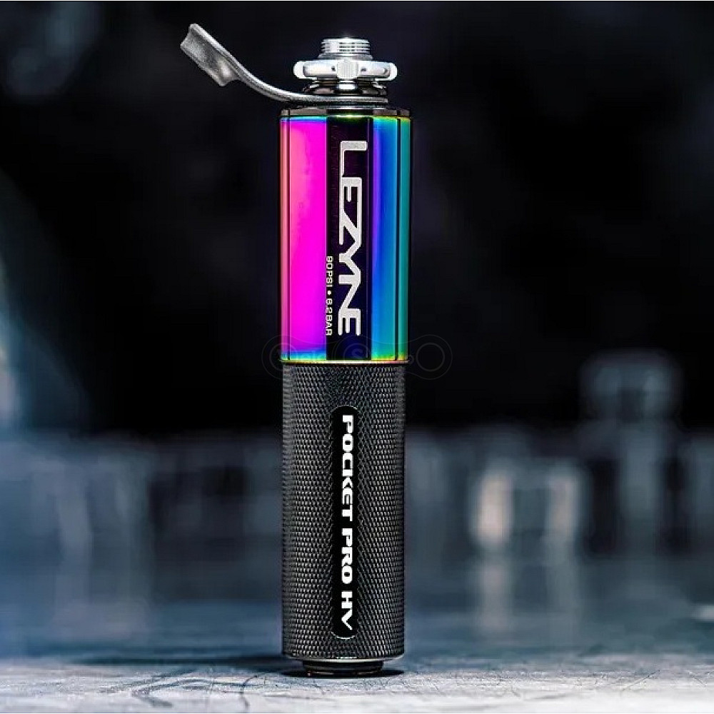 Ручной насос Lezyne Pocket Drive Pro НV 90psi Neo Metallic/Black