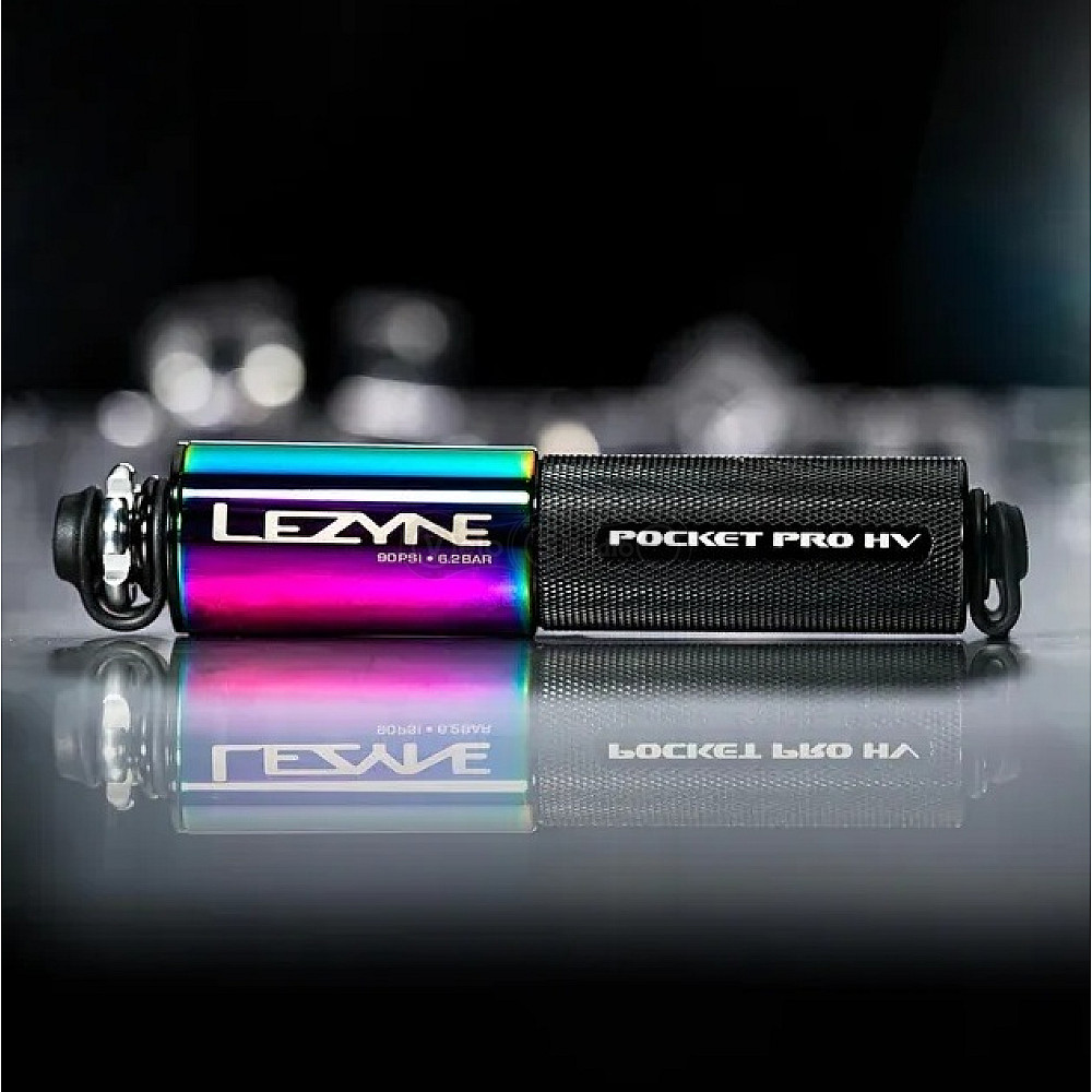 Ручной насос Lezyne Pocket Drive Pro НV 90psi Neo Metallic/Black