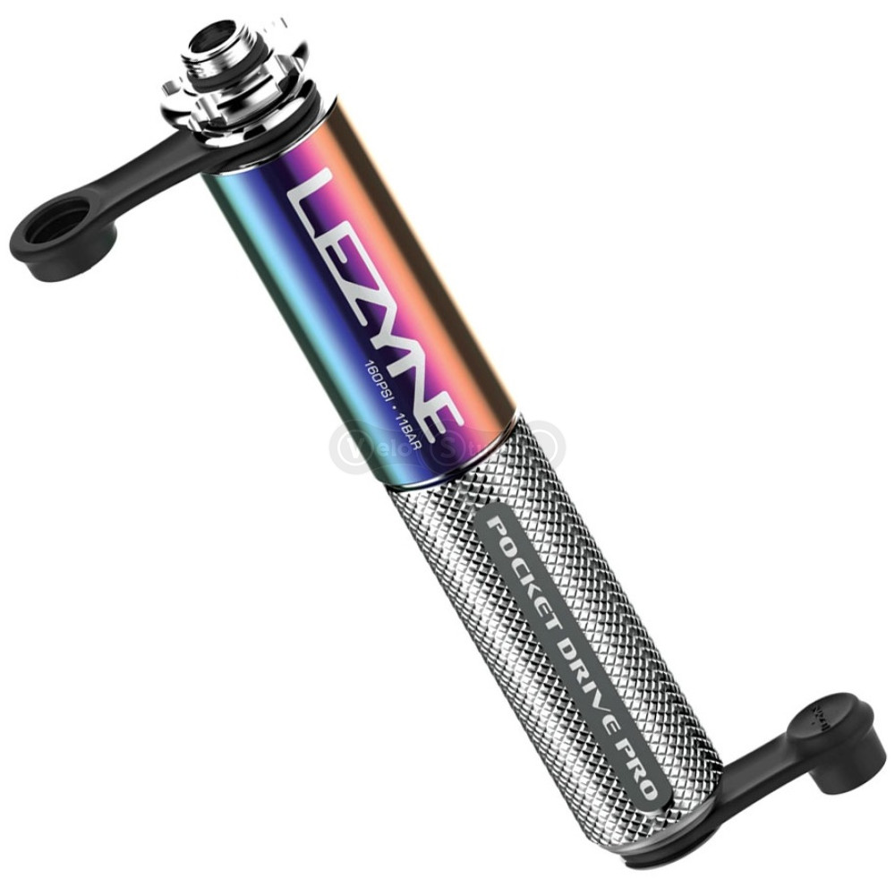 Ручний насос Lezyne Pocket Drive Pro 160 psi Silver/Neo Metallic