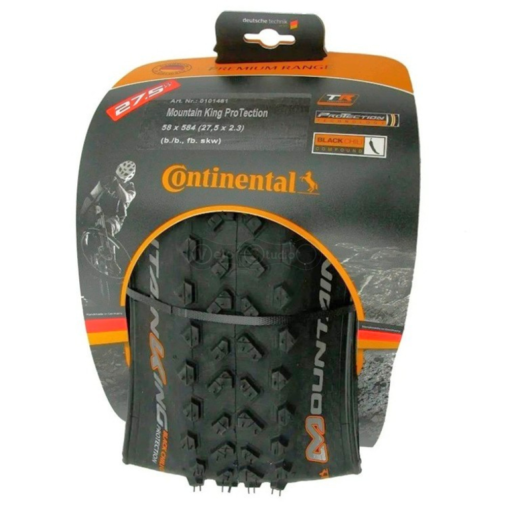 Вело покрышка Continental Mountain King 27.5"x2.3, Tubeless Ready, складная, ProTection, Skin