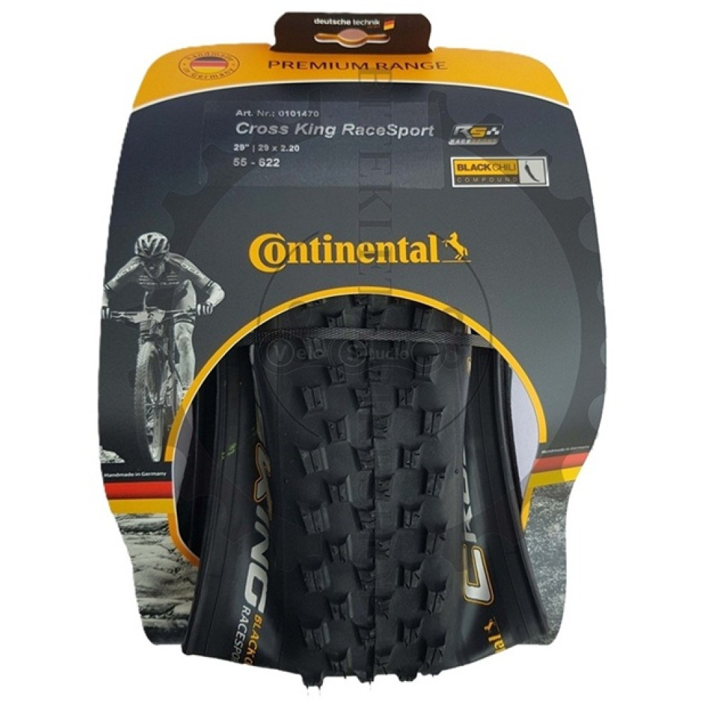 Вело покришка Continental Cross King RaceSport, 29 x 2.20, чорна, доладна, skin