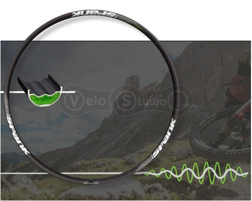 Обід SPANK 359 Vibrocore™, 35x27.5 Tubeless Ready 32H, F/V Presta