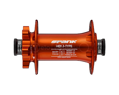 Передня втулка SPANK HEX J-TYPE Boost F15/20, H32, Orange