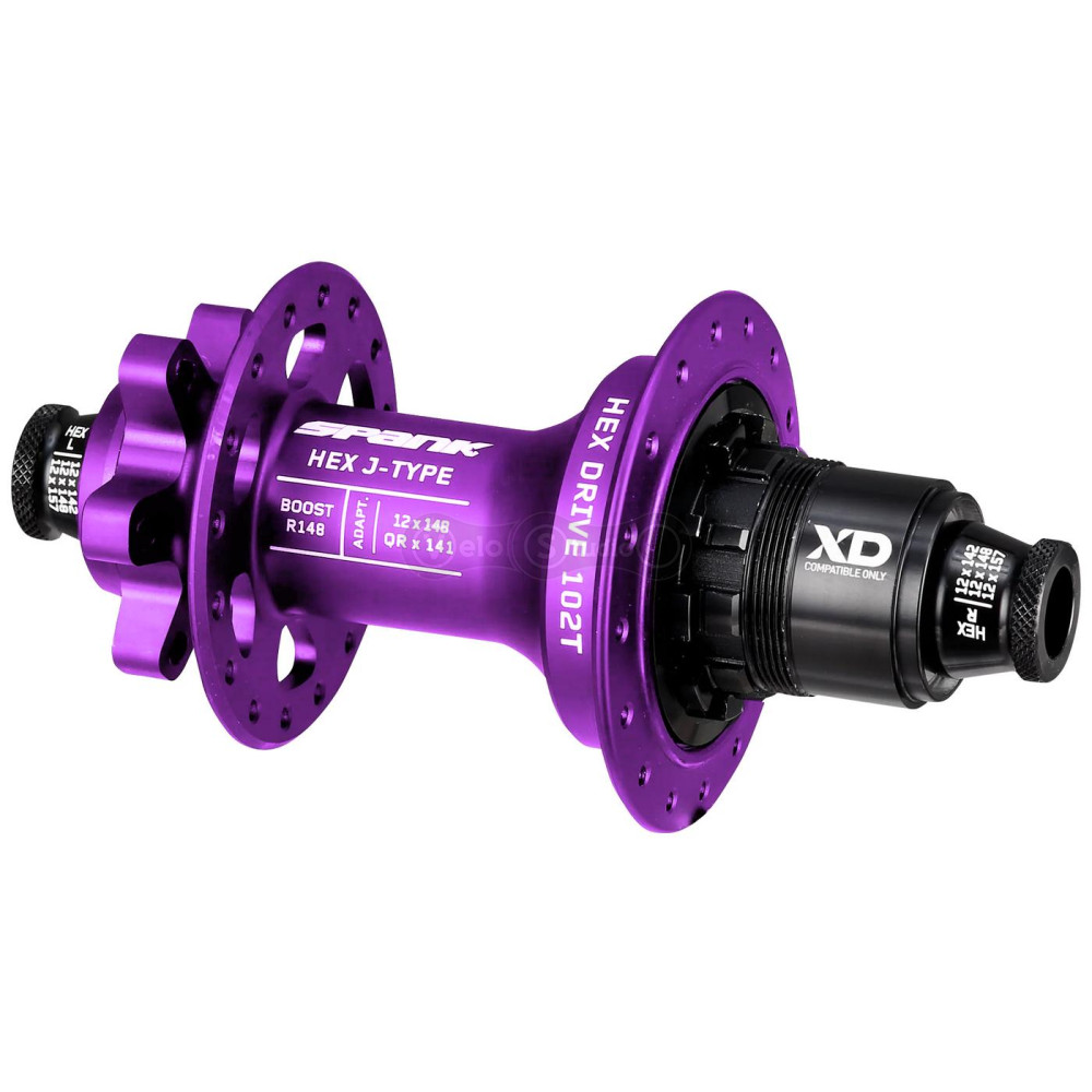 Втулка задняя SPANK HEX J-Type Boost R148 Sram XD 32H, Purple