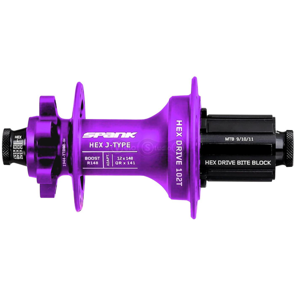 Задня втулка SPANK HEX J-TYPE Boost R148 HG 32H, Purple