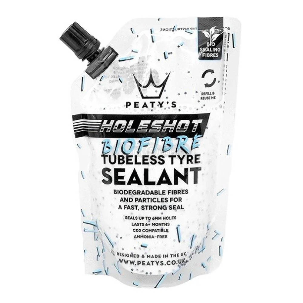Герметик бескамерный Peaty's Holeshot BioFibre Tubeless Tyre Sealant, 120ml
