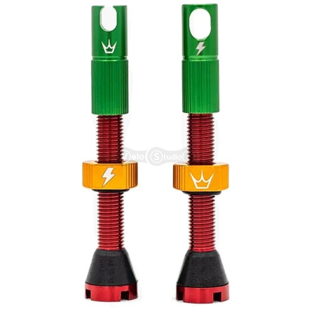 Ниппели Peaty's x Chris King Tubeless Valves, 42mm, Rasta- 2 шт
