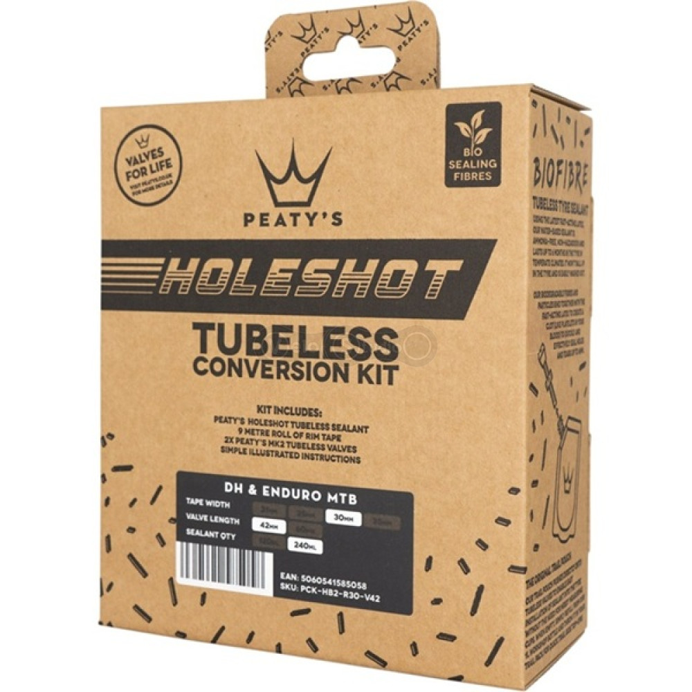Набір для безкамерки Peaty's Holeshot Tubeless Conversion Kit, Enduro/DH, 30mm