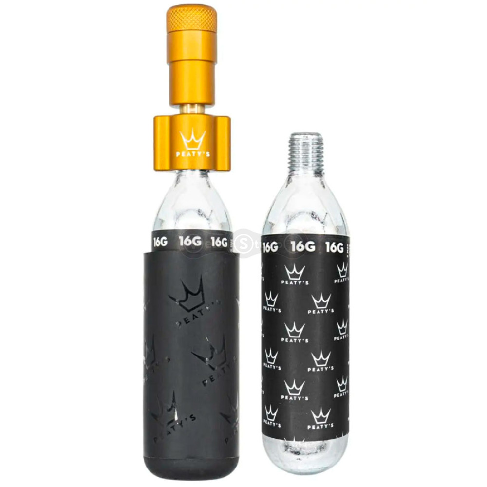 Насос Peaty's Holeshot CO2 Tyre Inflator, Road & Gravel 16g, Bourbon