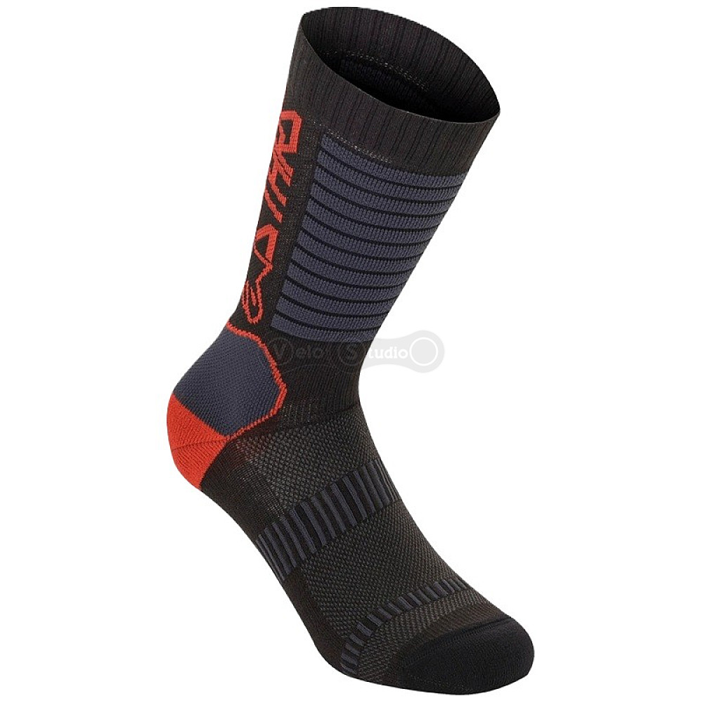 Носки Alpinestars Paragon Lite Socks 19 Black Bright Red, M (EU 39-42)