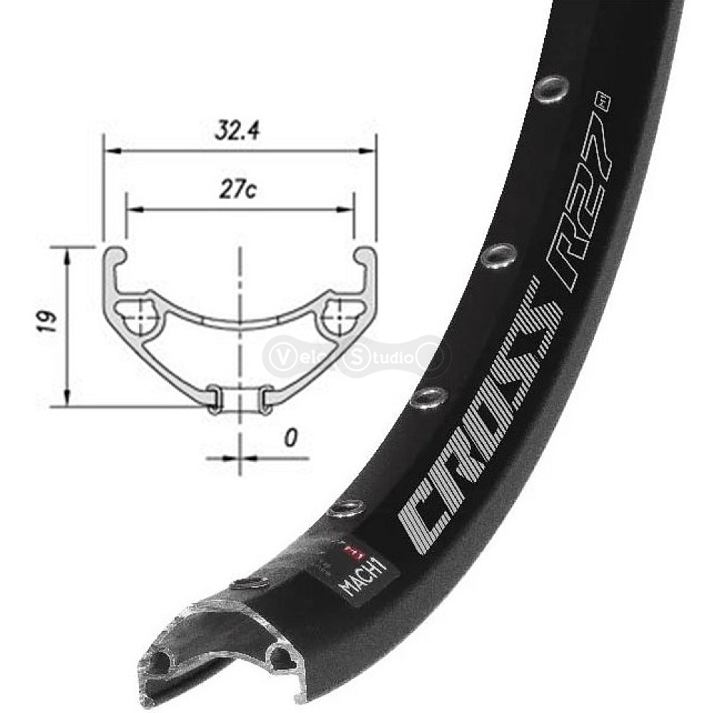 Обод Mach1 CROSS-R 27 29 дюймов, 28 спиц, Tubeless Ready