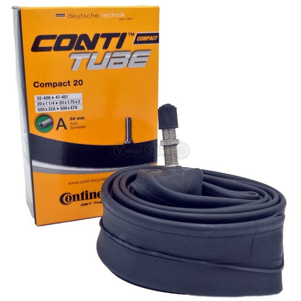 Вело камера Continental Compact 20x1.75/2.0, 32-406->47-451, A34, 140 г