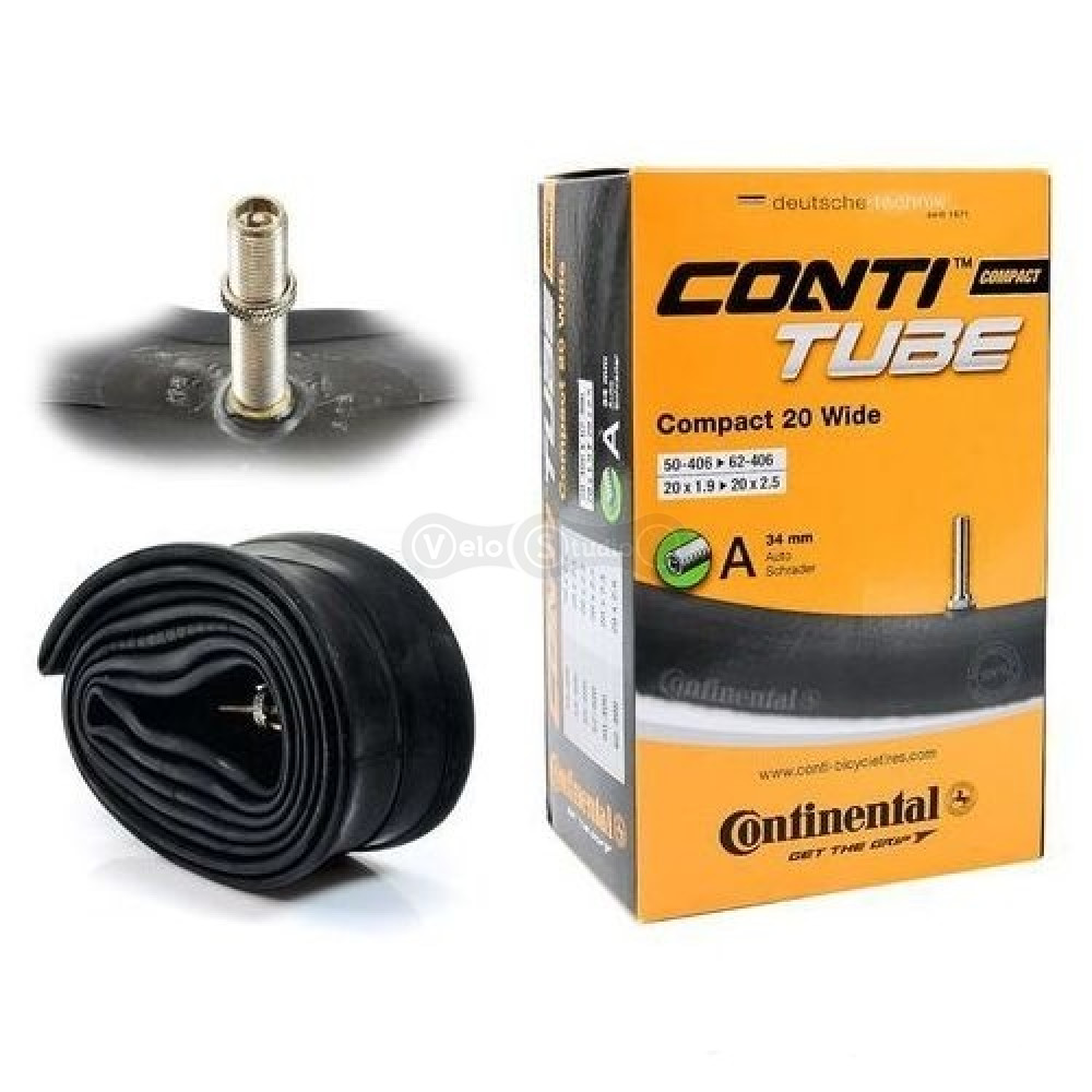 Вело камера Continental Compact Tube Wide 20x1.95/2.50, 50-406->62-406, A34, 160 г