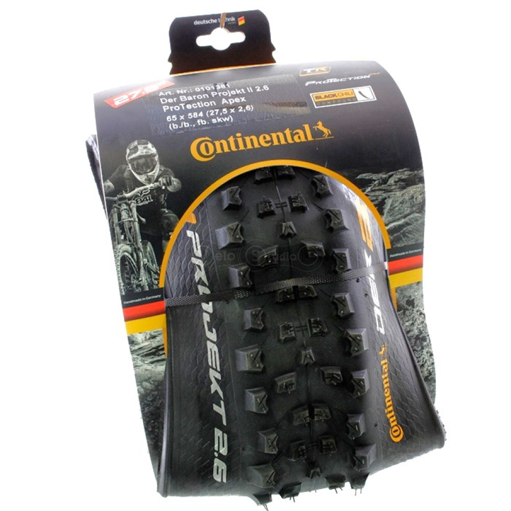 Вело покрышка Continental Der Baron Projekt 27.5"x2.6, ProTection Apex, Tubeless Ready