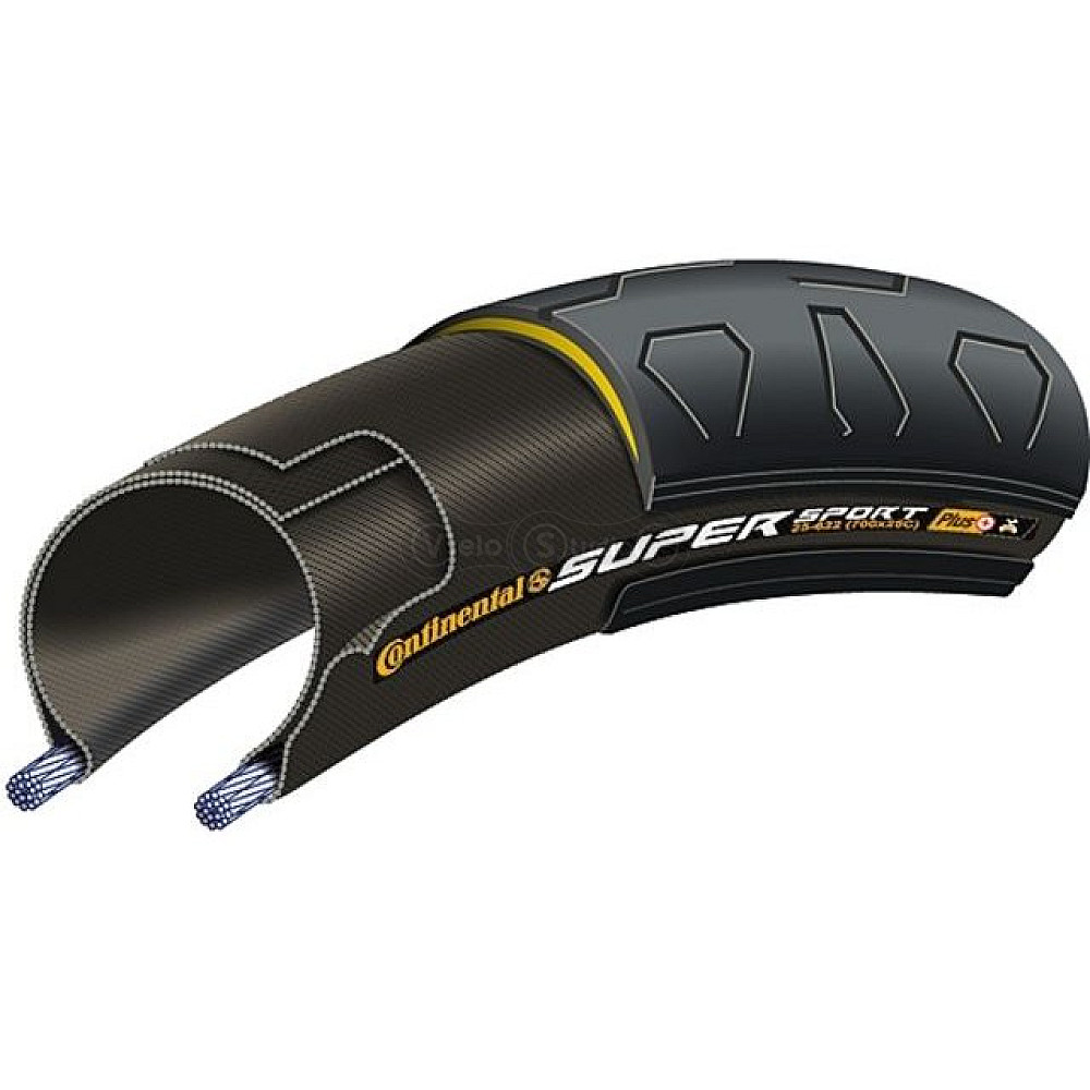 Вело покрышка Continental Super Sport Plus 700 x 23C, черная, не складная
